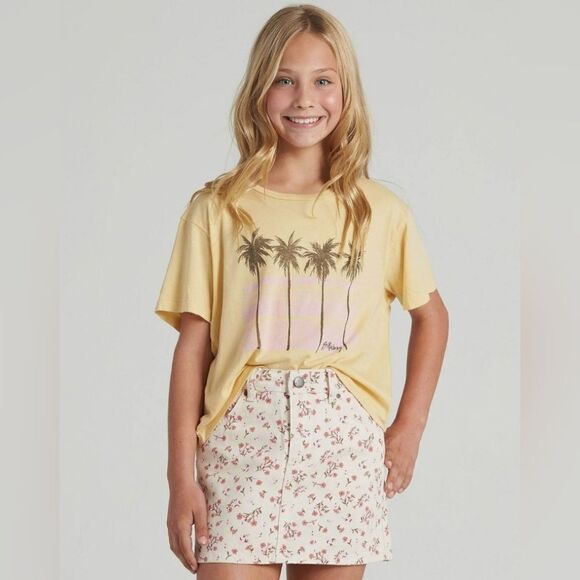 NWT Billabong Girl's Sweetheart Floral Denim 100% Cotton Mini Skirt 10 - Picture 2 of 14